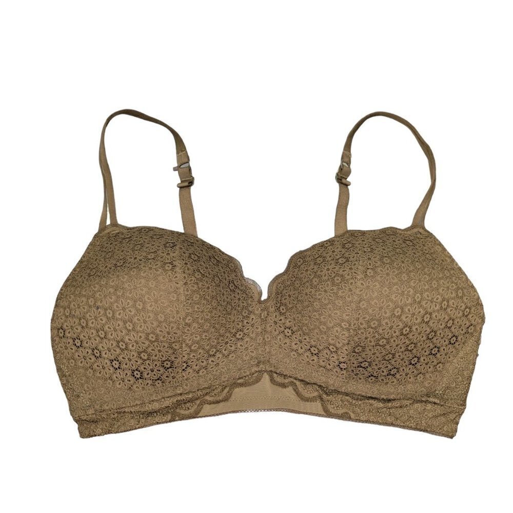 Aerie Lacey Floral Olive Green Lightly Padded Bra